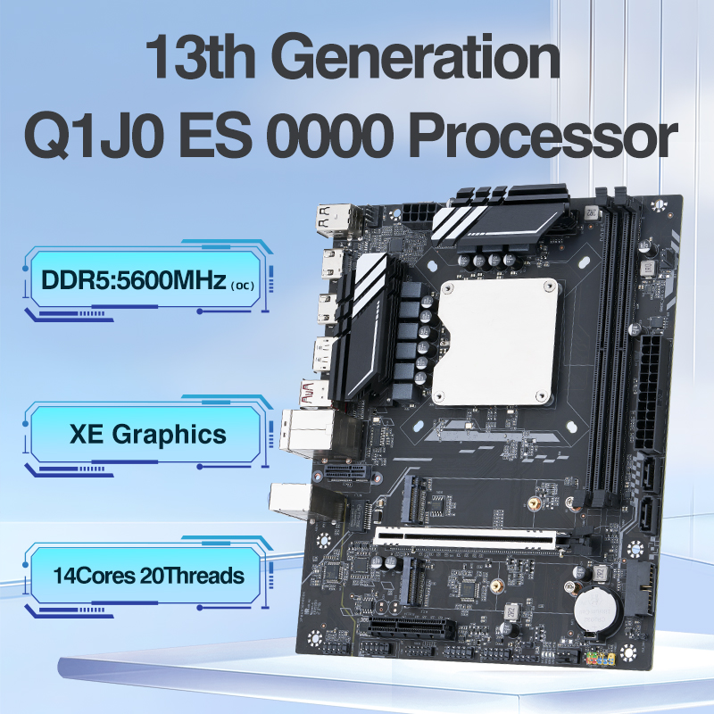Ddr5 Kit - オンボードCPU搭載のDIYゲーミングPC用マザーボードセット。第13世代Coreプロセッサー用インターポーズキット、Q1J0 ES 0000 14C20T、DDR5 RAM、デスクトップPC用。